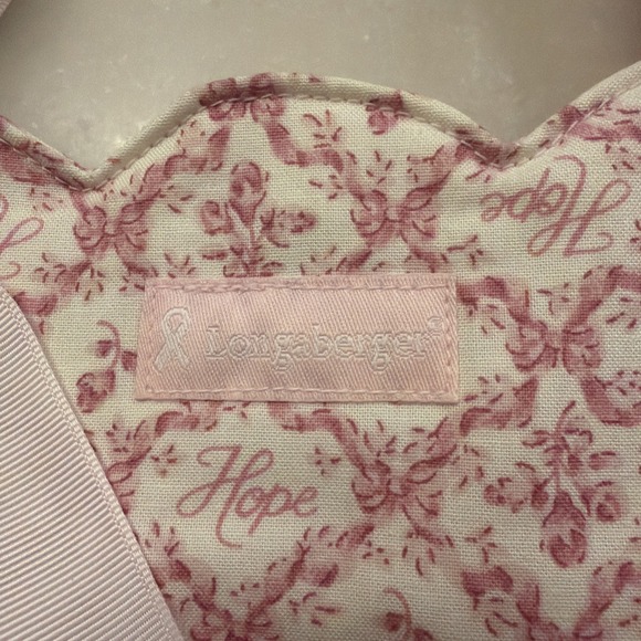 Longaberger 2009 Horizons Of Hope Tote Bag Purse Breast Cancer Awareness Pink - Picture 2 of 8